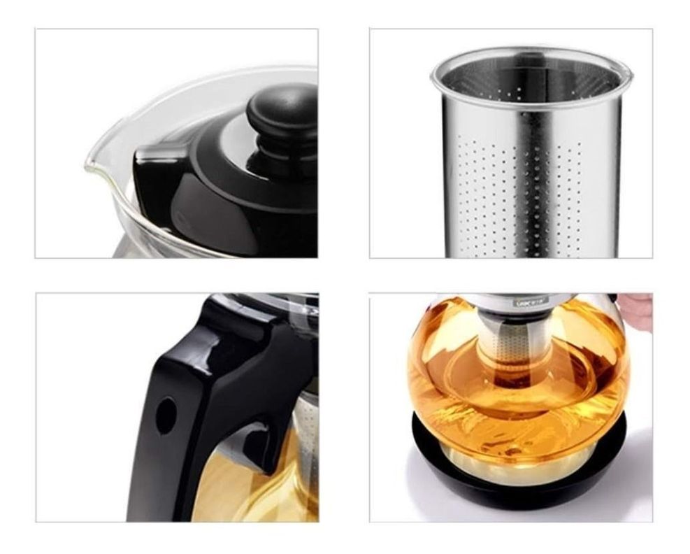 Infusor Tetera Vidrio Tetera Con Infusor Metalico 900ml-3