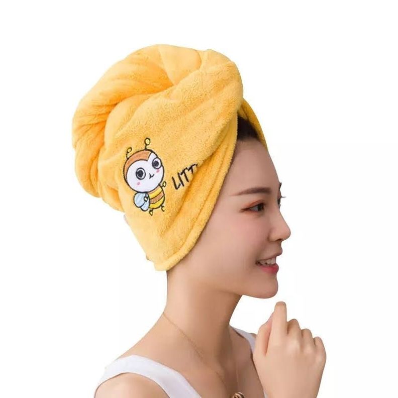 Gorro Toalla Microfibra Ducha Cabello Para Secar Cabello-0