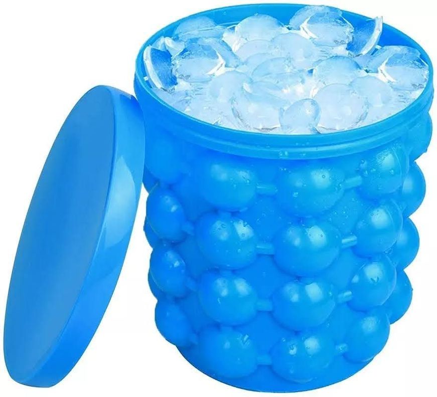 Hielera Cubetera  Molde para Hielo Facil de Silicona Portatil-0