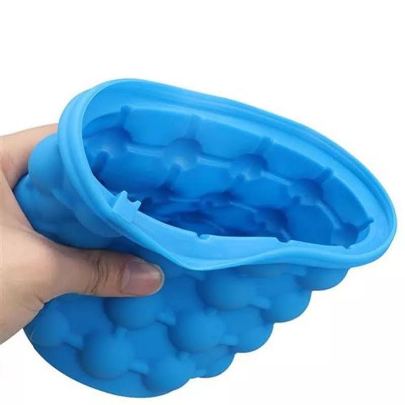 Hielera Cubetera  Molde para Hielo Facil de Silicona Portatil-1
