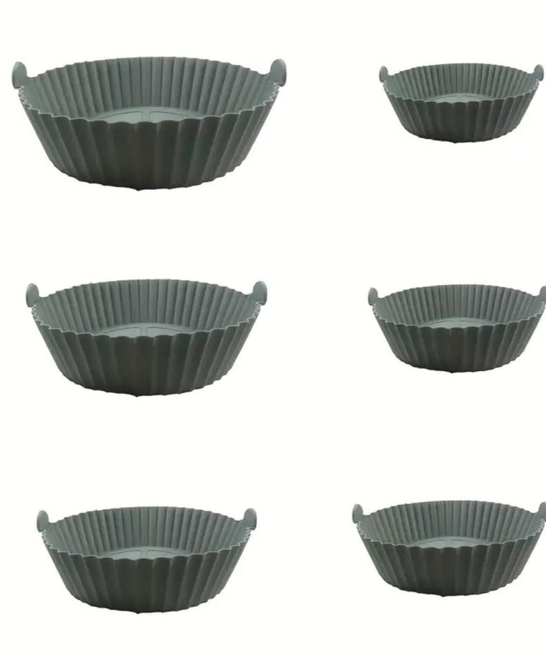Pack x6 Cesto Bandeja de Silicona Air Fryer Freidora Anti-adherente-2
