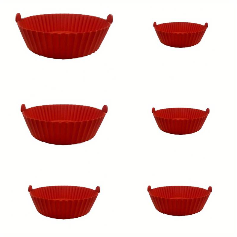 Pack x6 Cesto Bandeja de Silicona Air Fryer Freidora Anti-adherente-4
