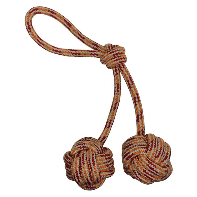 Juguete Para Perros Pelota Doble Cuerda Trenzada-1
