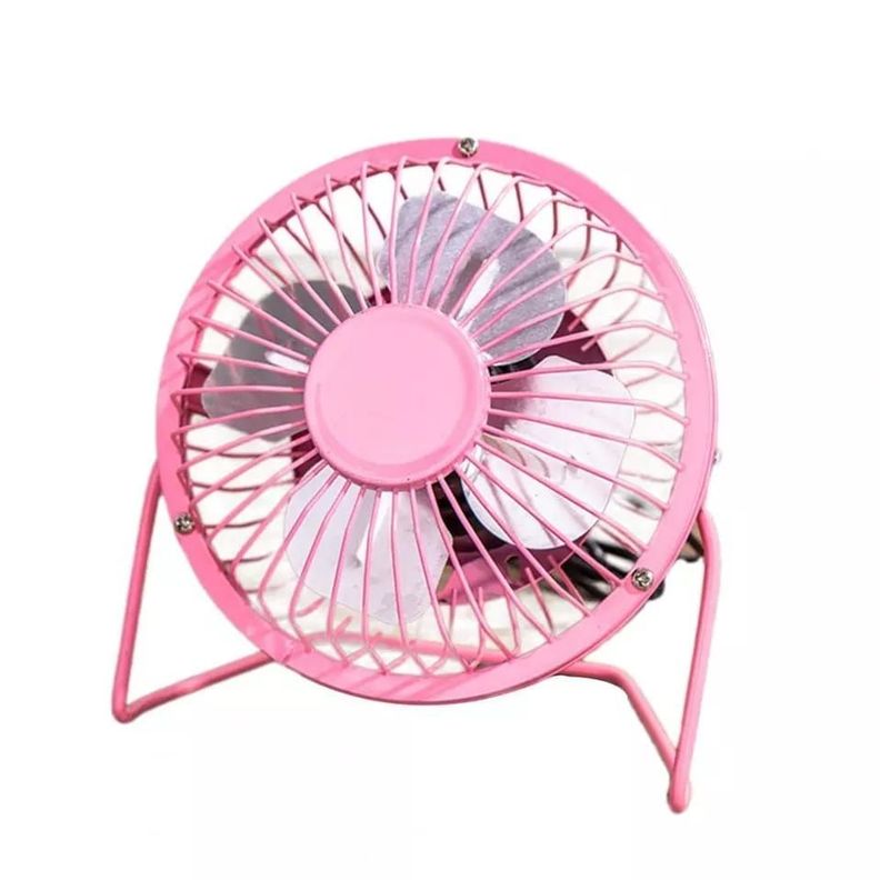 Mini Ventilador Usb Portatil Metalico Y Silencioso Sobremesa-0