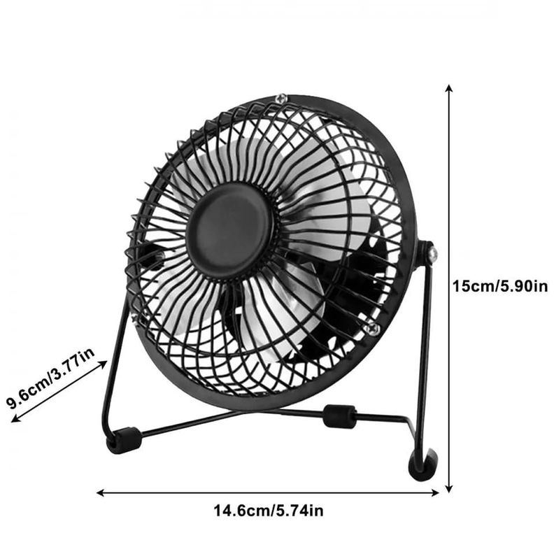 Mini Ventilador Usb Portatil Metalico Y Silencioso Sobremesa-1