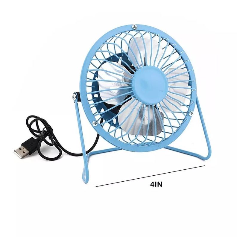 Mini Ventilador Usb Portatil Metalico Y Silencioso Sobremesa-3