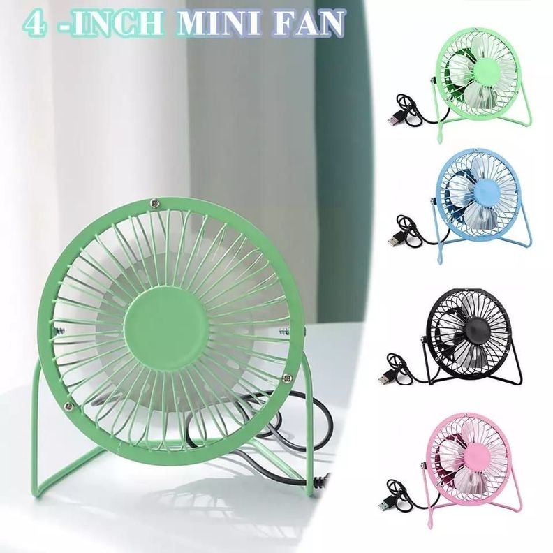 Mini Ventilador Usb Portatil Metalico Y Silencioso Sobremesa-5