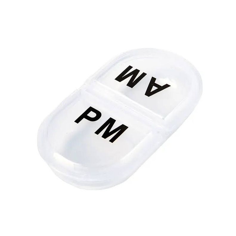 Pack x2 Mini Pastillero Organizador Medicina AM/PM Portatil -0
