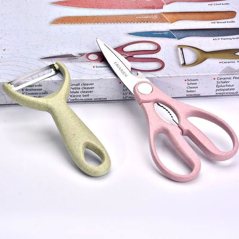 Set de 6 Cuchillos Ceramica Cocina Utensilios Color Pastel-5