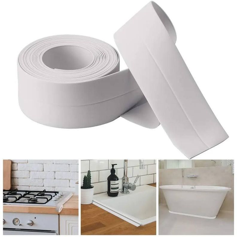 Tira Sellado Baño Impermeable Ducha Adhesiva 3,28cm x 5m-4