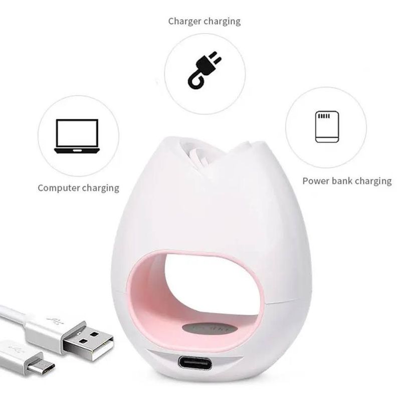 Mini Lampara Uv Manicure Led Uñas USB Soft Gel 16W Secador Rosa-1