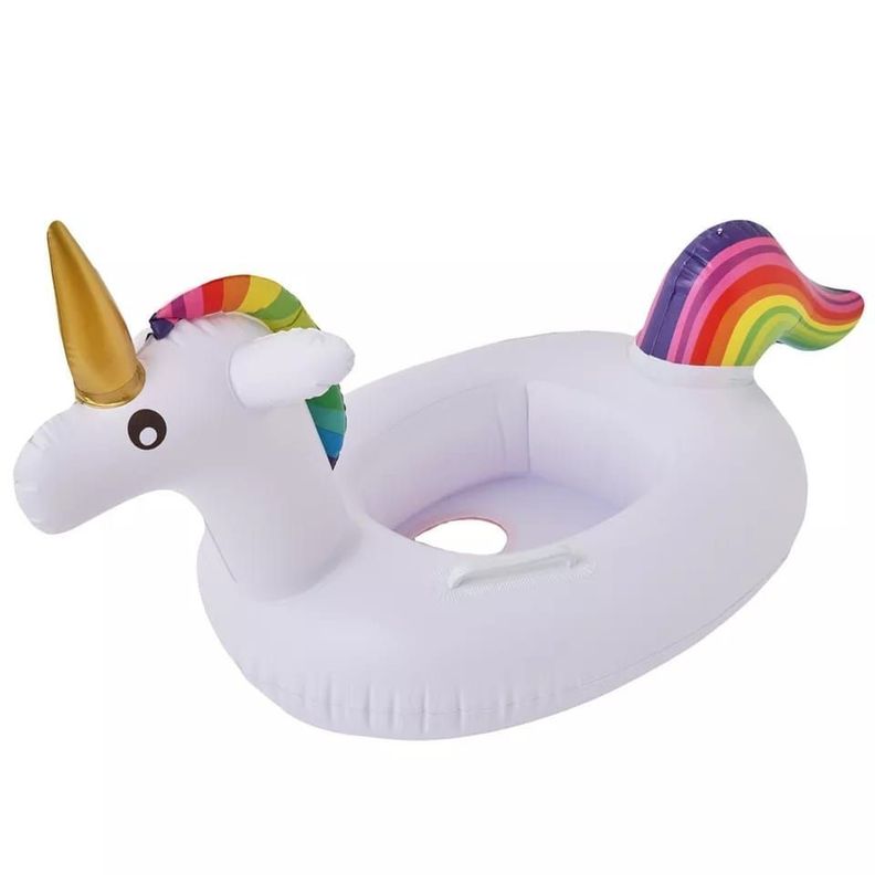 Flotador Unicornio Inflable Piscina para Bebe 60cm Con Asas-0