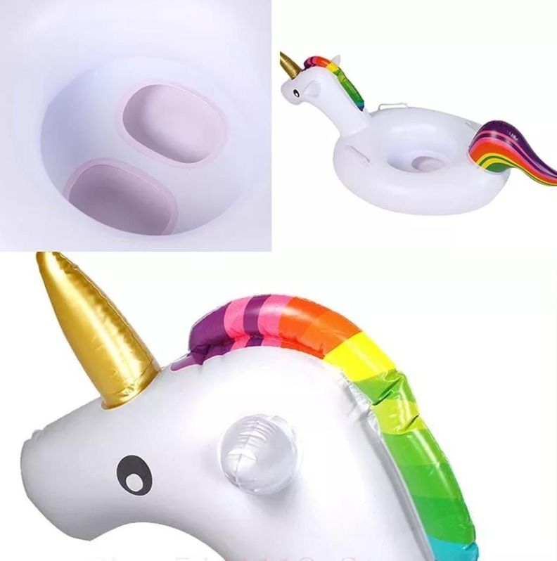 Flotador Unicornio Inflable Piscina para Bebe 60cm Con Asas-3