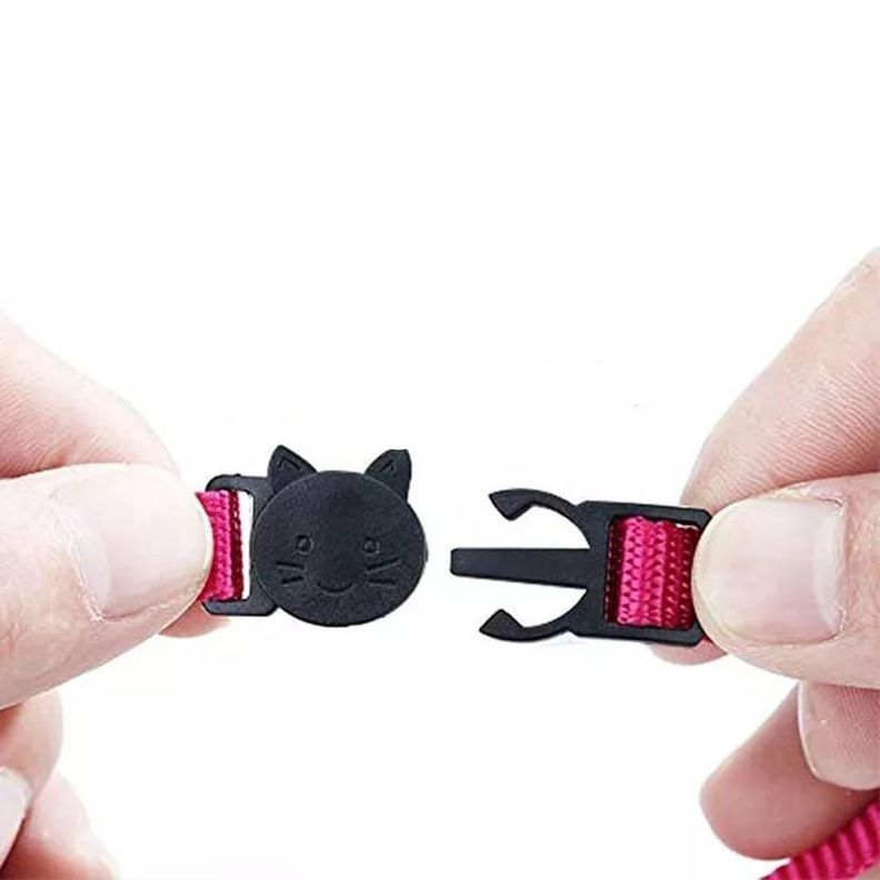 Collar Para Gato Anti Ahorque Ajustable Con  Cascabel-0