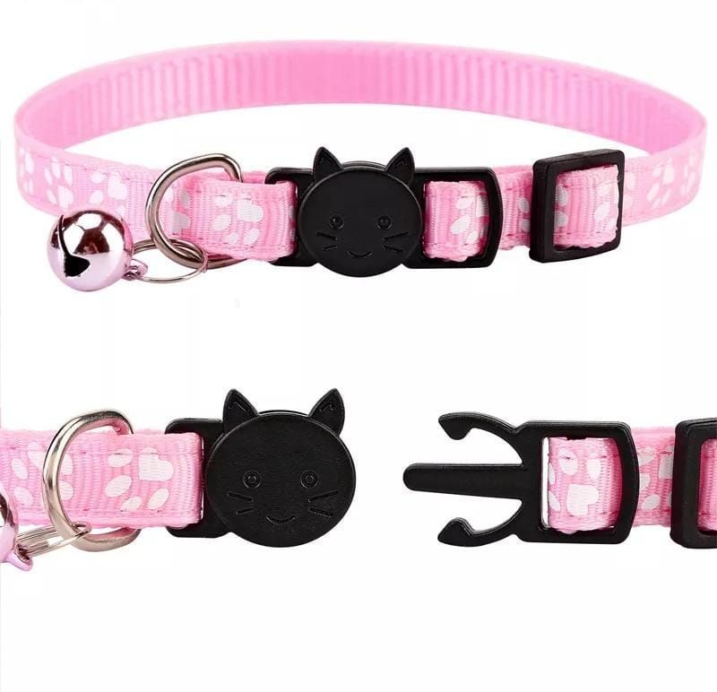 Collar Para Gato Anti Ahorque Ajustable Con  Cascabel-1