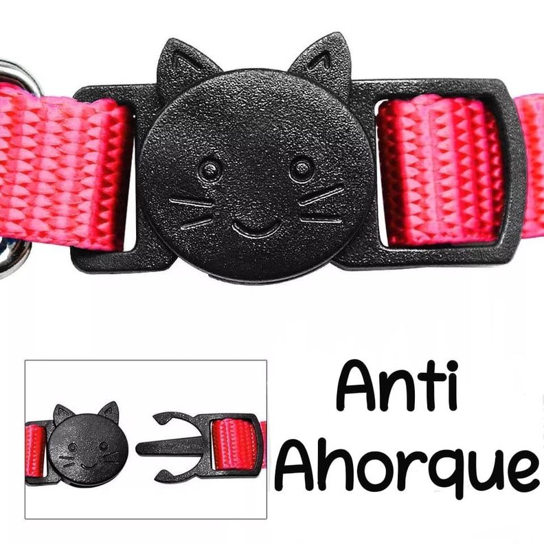 Collar Para Gato Anti Ahorque Ajustable Con  Cascabel-6