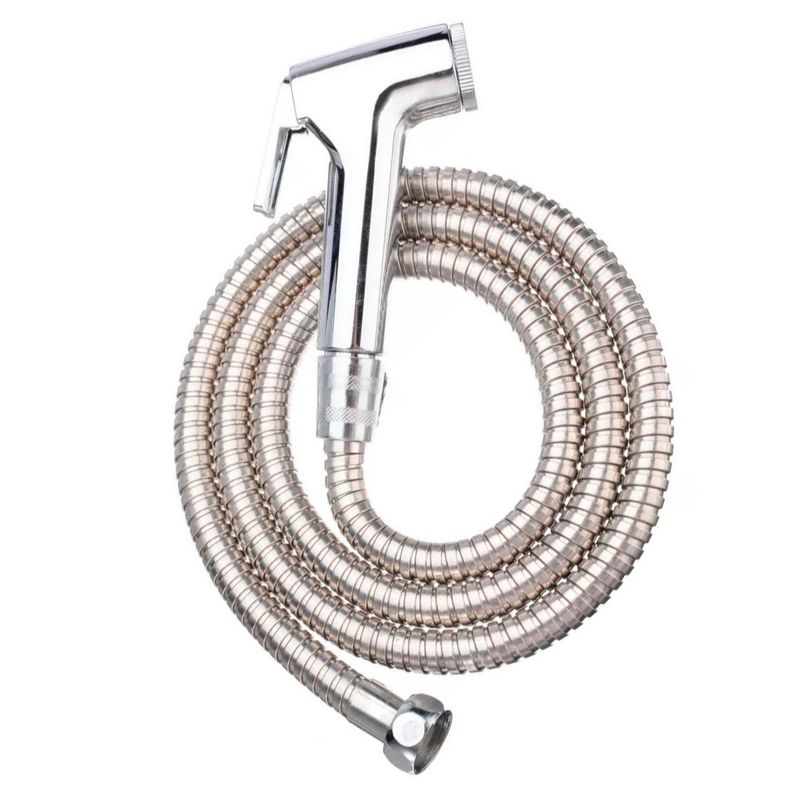 Ducha Bidet Arabe Soporte + Manguera Flexible Wc Baño-0
