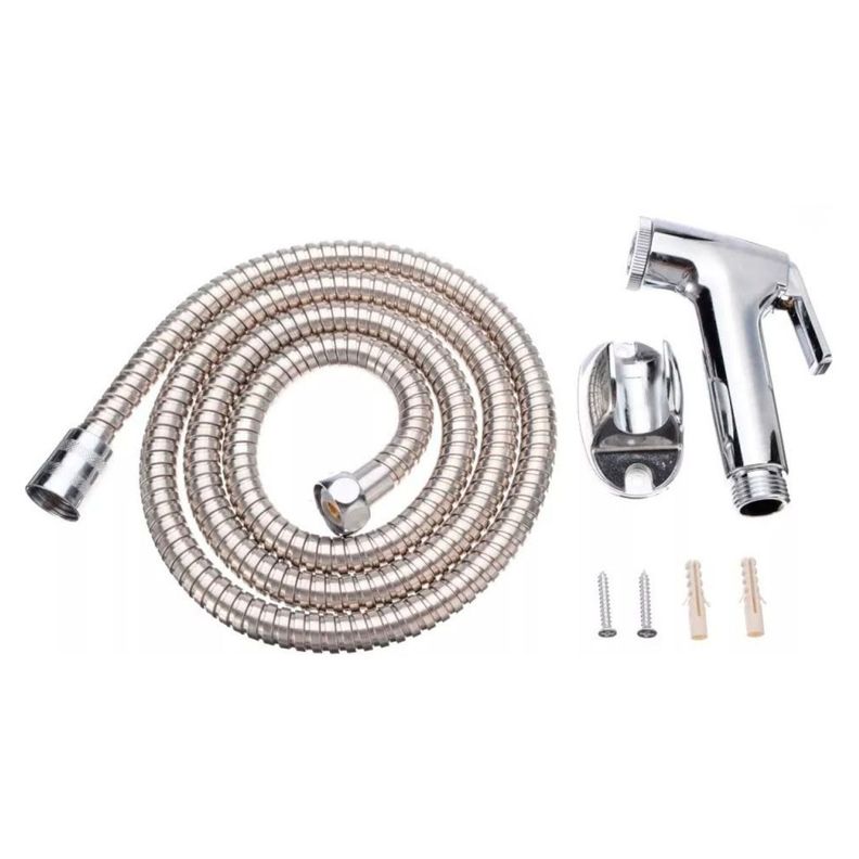 Ducha Bidet Arabe Soporte + Manguera Flexible Wc Baño-3
