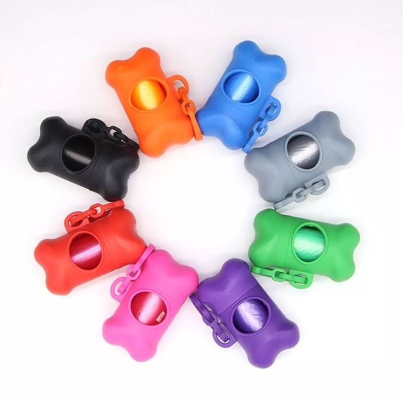 Dispensador de Bolsas + 2 Rollos de bolsas para Excremento-1