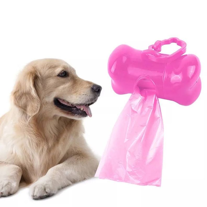Dispensador de Bolsas + 2 Rollos de bolsas para Excremento-6