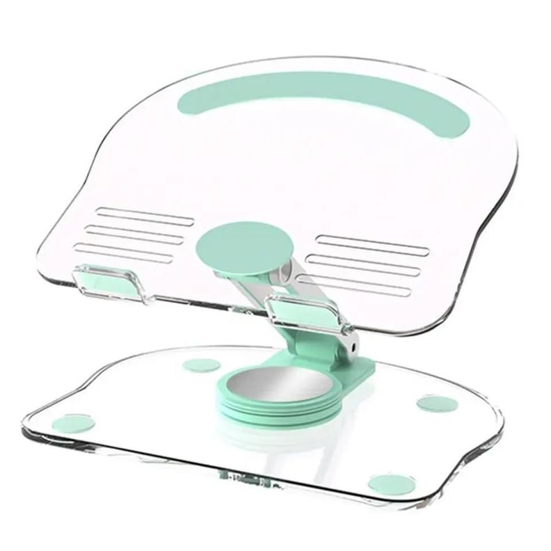 Soporte Acrilico 360° Tablet Celular Ajustable Plegable Escritorio -0