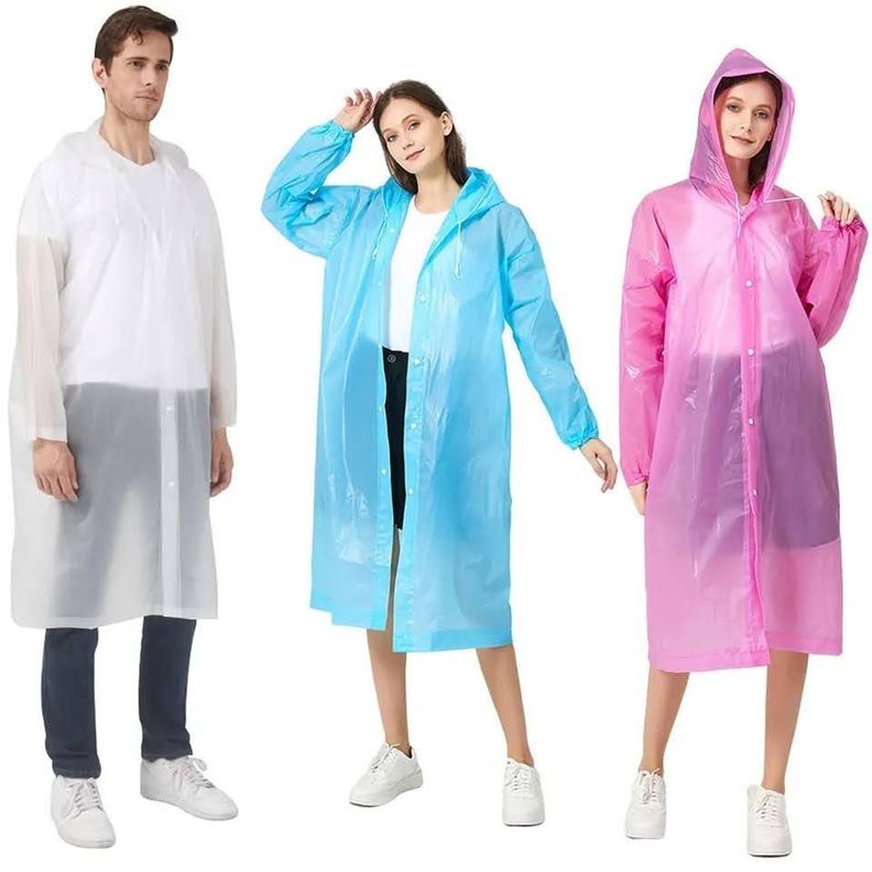 Poncho Para Luvia Gorro Capa Impermiable Adultos Reusable-1