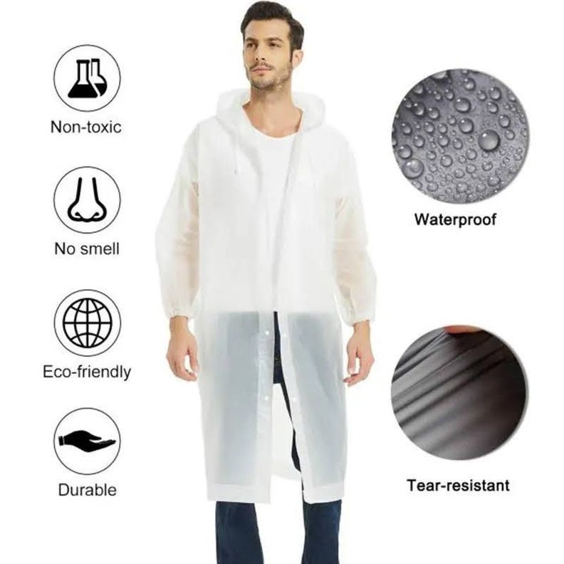 Poncho Para Luvia Gorro Capa Impermiable Adultos Reusable-2