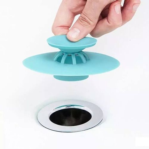 Tapón Cocina Baño Silicona De Drenaje Atrapa Cabellos-Pelos-0
