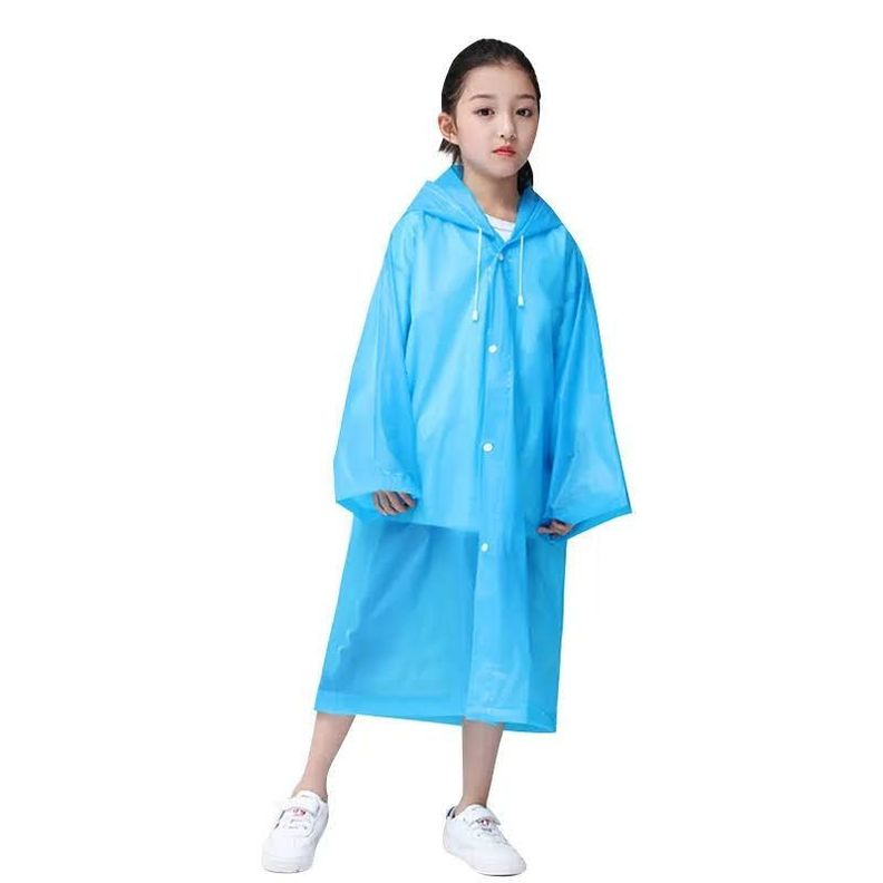 Capa Poncho Impermeable Lluvia Viento Estandar Niños Gorro-0