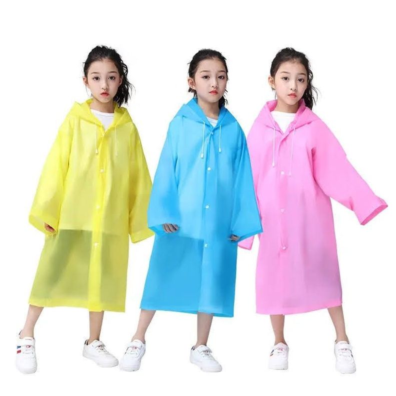 Capa Poncho Impermeable Lluvia Viento Estandar Niños Gorro-4