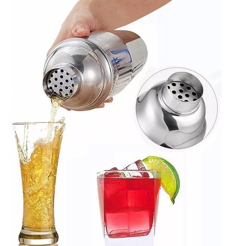 Coctelera De Acero Inoxidable 550ml Mezclador De Bebidas-0
