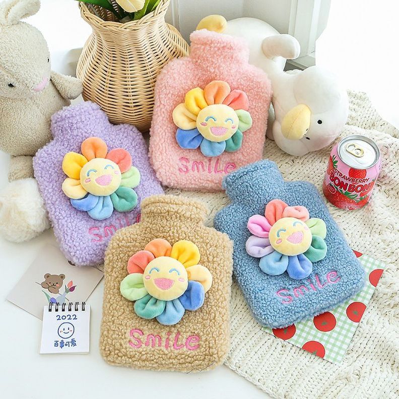 Guateros Con Funda Kawaii Felpa Lana Bolsa Agua Calefacción-3