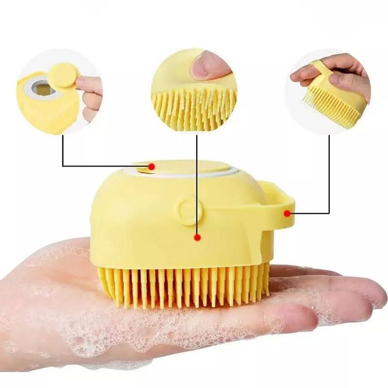 Cepillo Para Baño Mascotas Con Dispensador Automatico-5