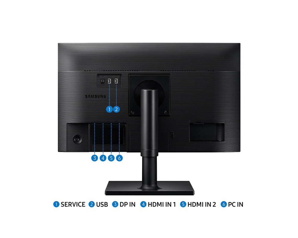 Monitor Samsung T45F 24" Full HD Pivoteable- LF24T450FQLXZS-4
