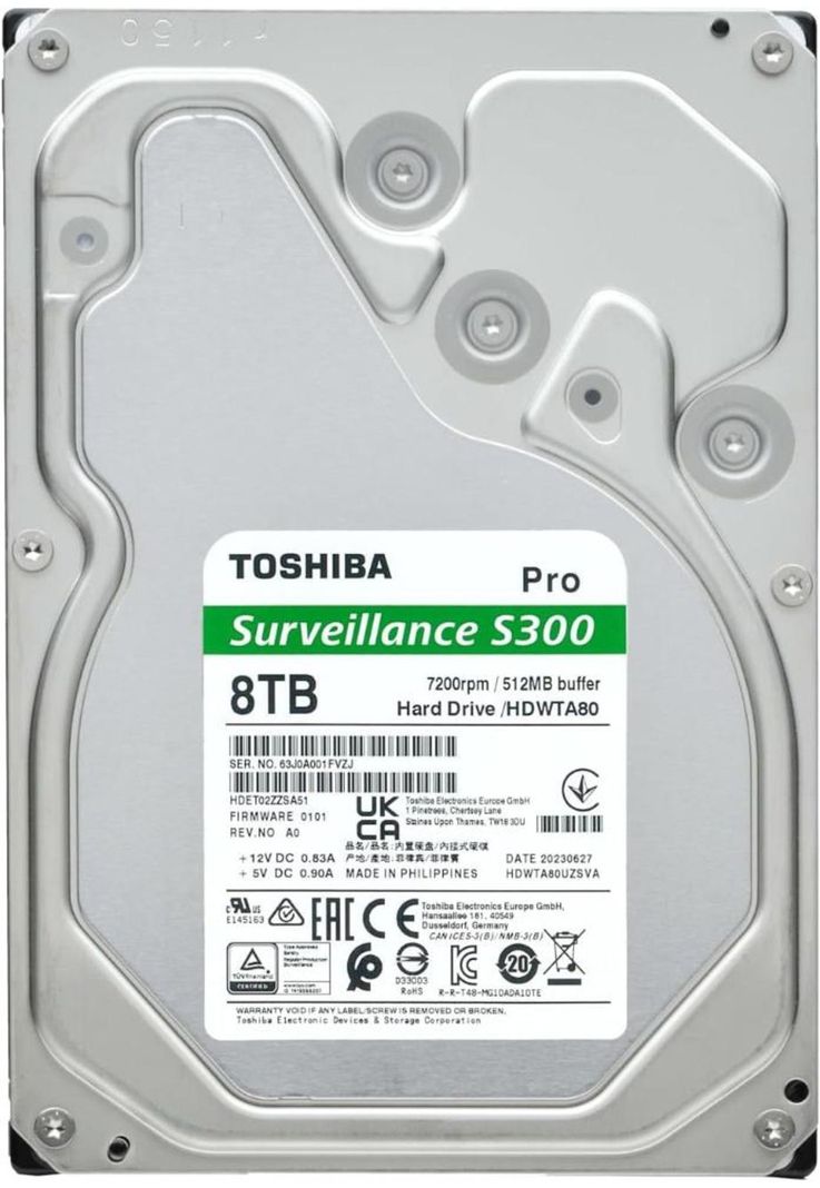 TOSHIBA HARD DRIVE S300 8 TB – HDWTA80UZSVAR-1