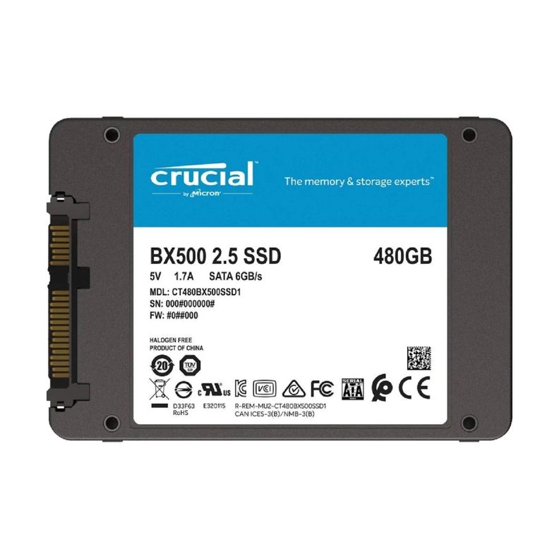 Disco Ssd 480gb 2.5 Bx500 Crucial - Zonaportatil Crucial | Paris.cl