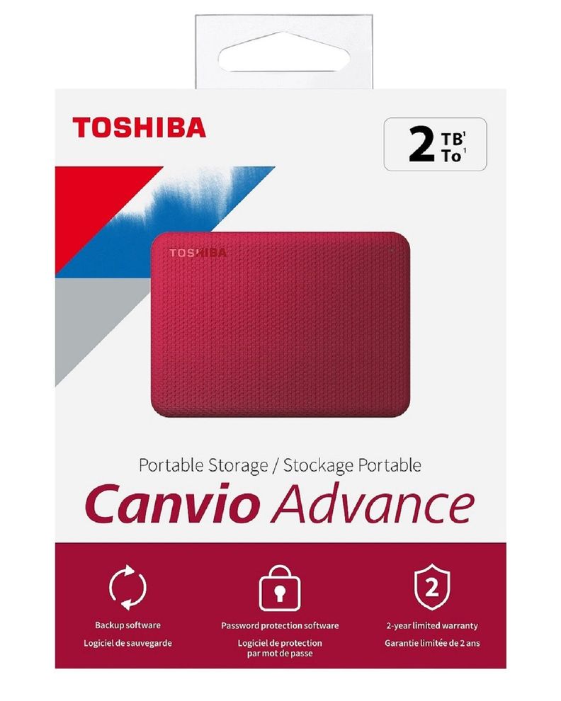 Disco Duro Externo Toshiba 2tb Canvio Advance Rojo-3