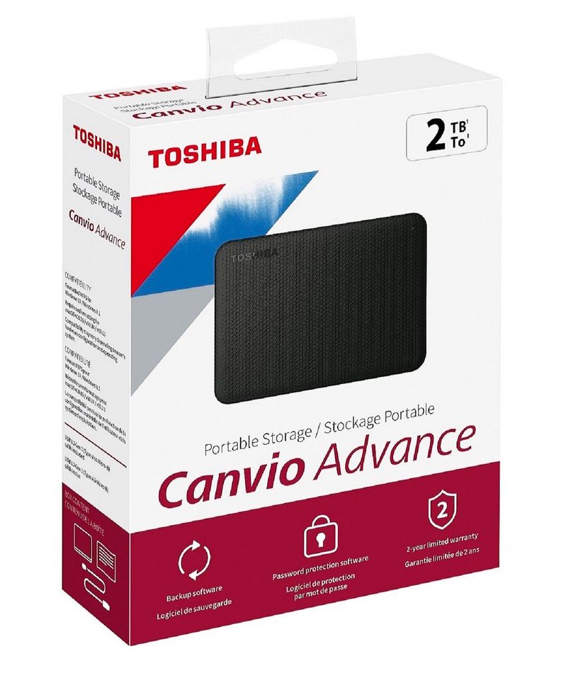 Disco Duro Externo Toshiba 2tb Canvio Advance Negro-3