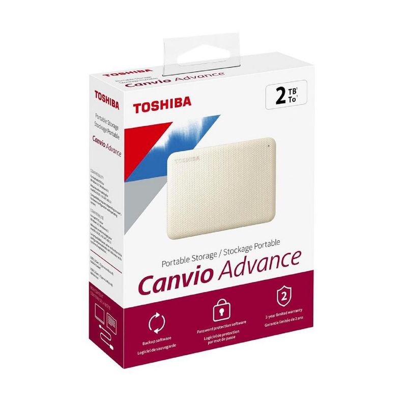 Disco Duro Externo Toshiba 1tb Canvio Advance Blanco-2