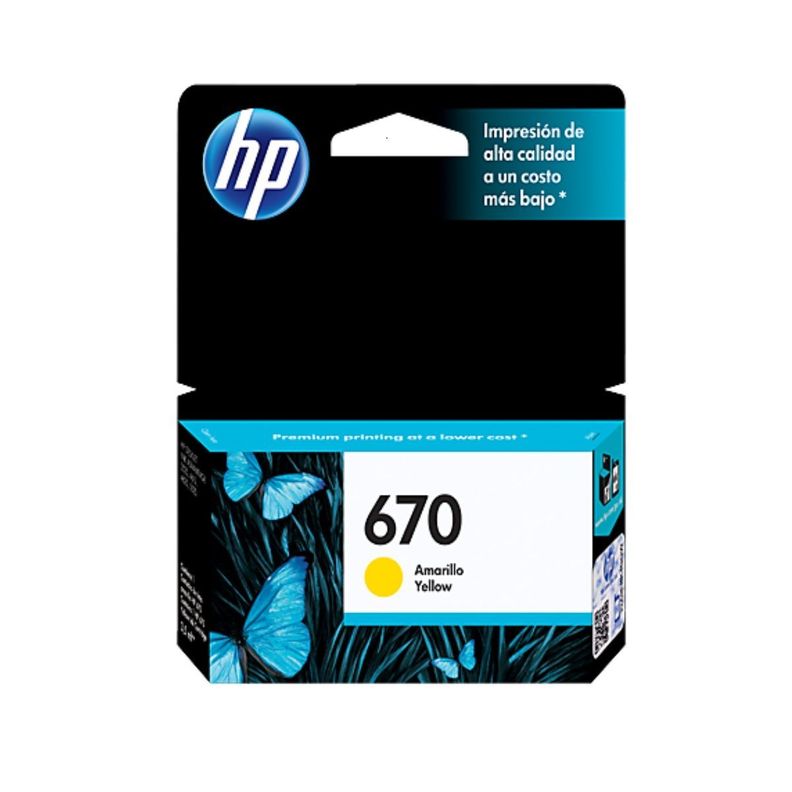 HP Tinta 670, Yellow, CZ116AL, original-0