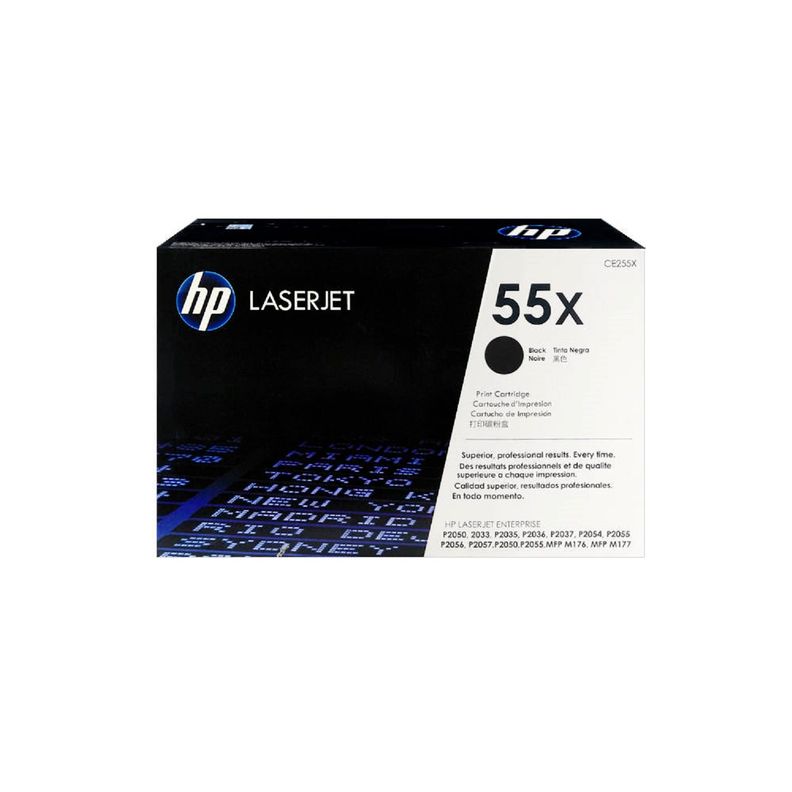 HP Toner Laserjet Negro 55X alto Rendimiento CE255X-0