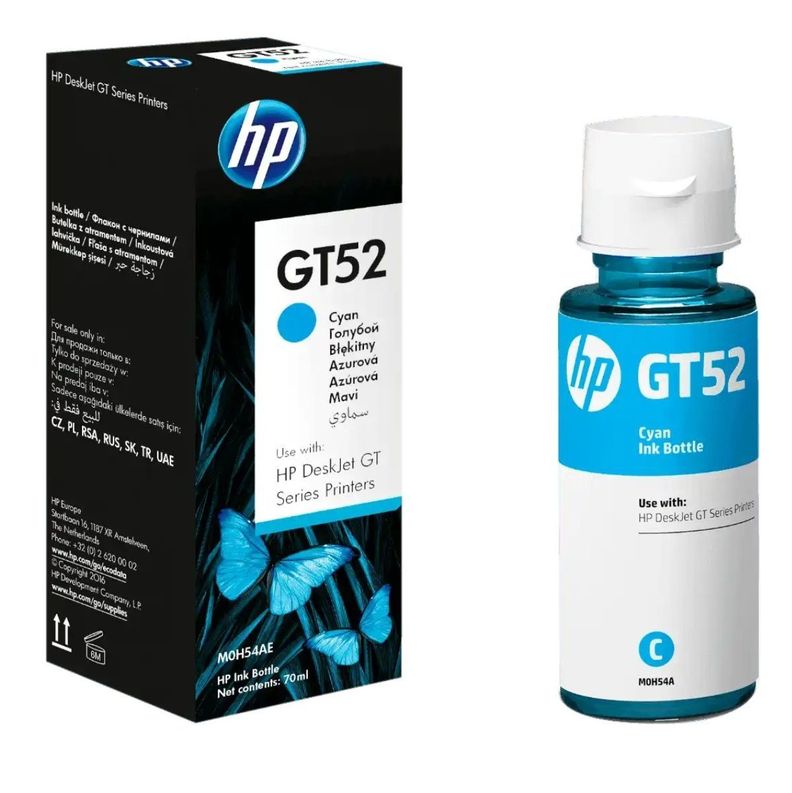 HP Tinta GT52, Cyan, M0H54AL Original-0