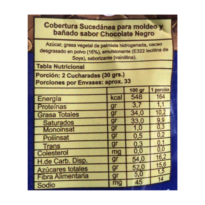 Cobertura Chocolate Caravella 1 Kg Negro-2