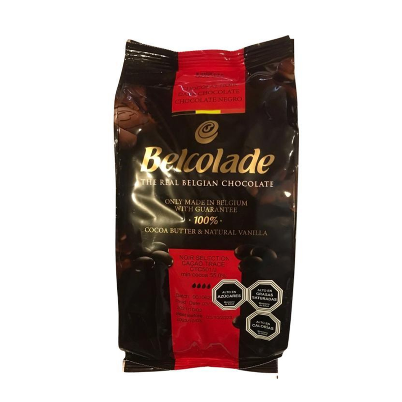 Cobertura Chocolate Amargo 55% Cacao Belcolade Puratos 1 Kg-0