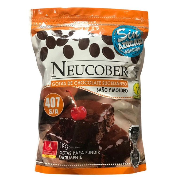 Cobertura Chocolate 407 Alto Rendimiento Sin Azúcar Neucober 1 Kg-0