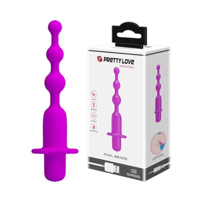 Vara Anal con Vibración Recargable Hermosa-0