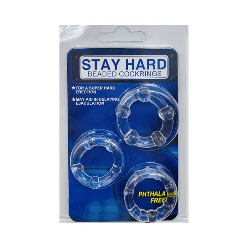 Set de 3 Anillos Erectores Con Perlas-2