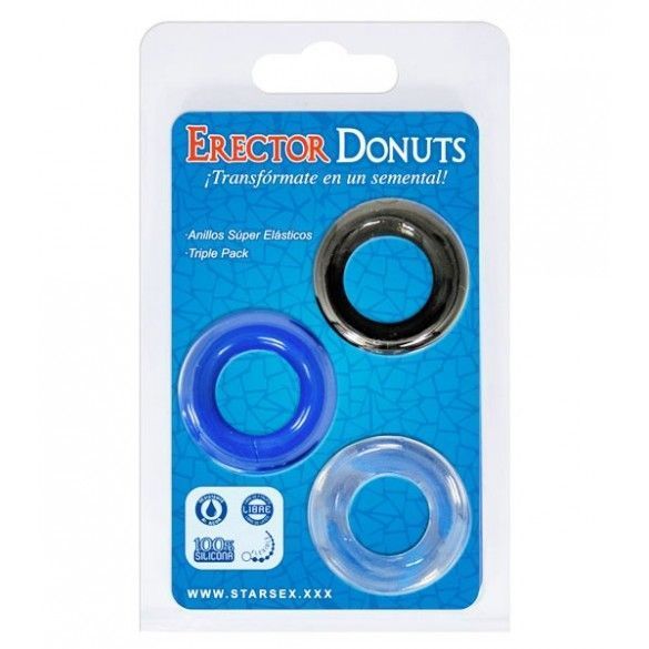 Set de 3 Anillos Para Pene Donuts-0