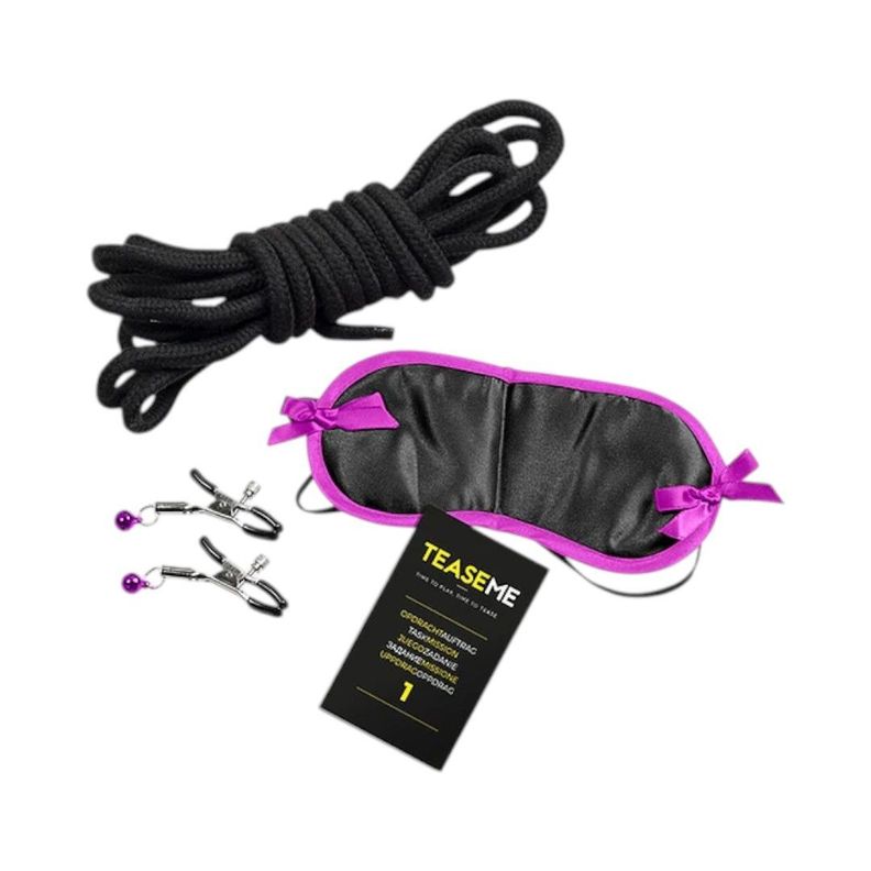 Juego Erótico TeaseMe con Accesorios de Bondage-0