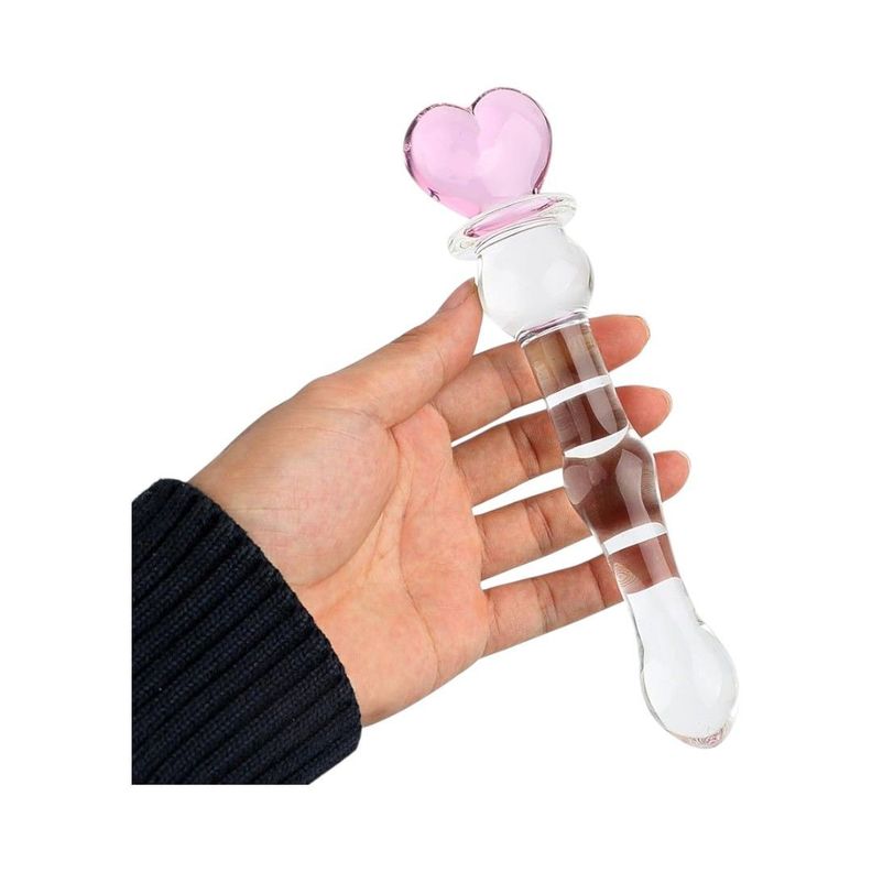 Consolador Crystal Corazón de Vidrio-3